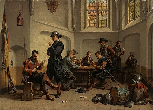 Soldiers Interior from the Seventeenth Century, 1873, Lambertus Lingeman