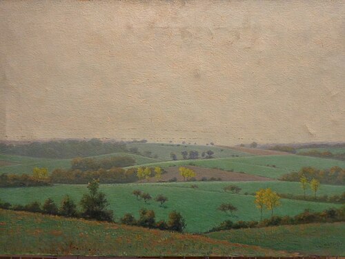 Heuvelachtig landschap, 1928, Hermannus Adrianus van Oosterz