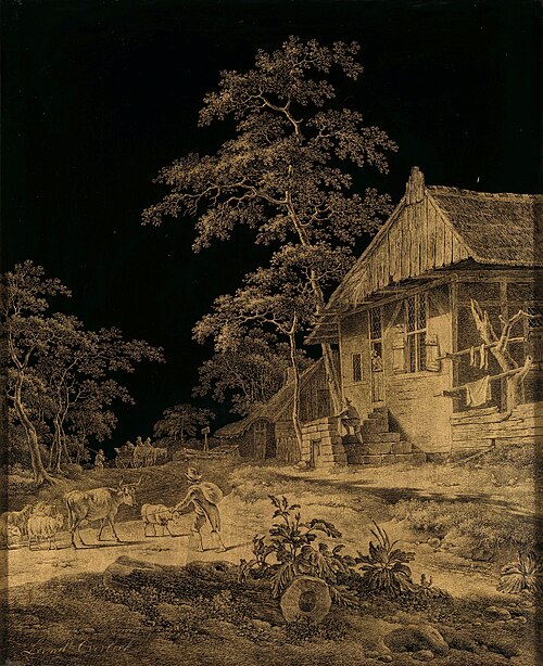 Shepherd at a Farmstead, 1797, Leendert Overbeek