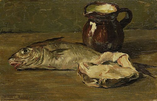 Stilleven met kabeljauw, 1896, Willem (II) Roelofs