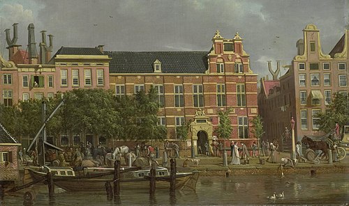 The Latin school on the Singel, Amsterdam, 1802, Jacob Smies