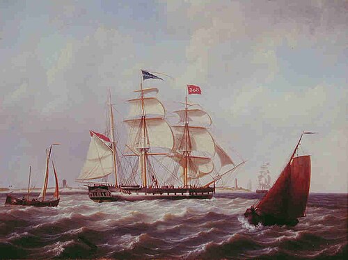 Het raderstoomschip Willem de Eerste, 1836, Hendrik Vettewinkel
