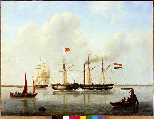 Het raderstoomschip Willem de Eerste, 1836, Hendrik Vettewinkel