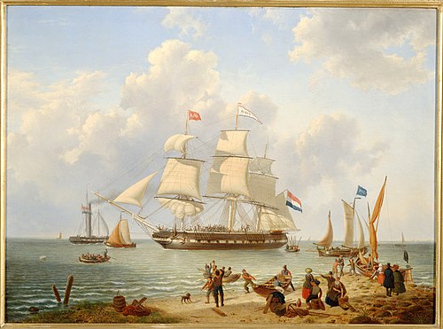 The Merchant Ship Flevo, 1837, Hendrik Vettewinkel