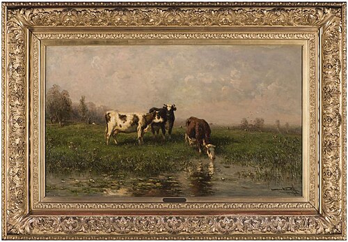 Drie koeien in een weiland, 1894, Jan Vrolijk