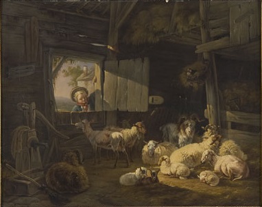Stable with Sheep and Goats, 1825, Abraham Hendrik Winter