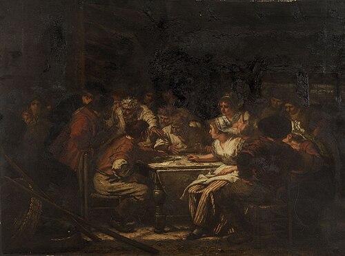 La Partie de cartes, 1880, Eugène de Block
