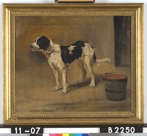 A Dog on a Leash, 1875, Guillaume Anne van der Brugghe