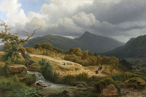 The Cemetery at Baden-Baden, 1855, Pierre Louis Dubourcq