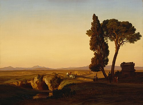 Landscape near Rome, 1850, Pierre Louis Dubourcq