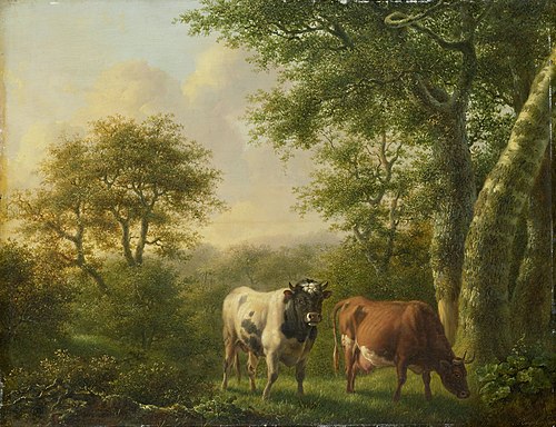 Landscape with Cows, 1827, Adolf Karel Maximiliaan Engel