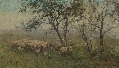 A Flock of Sheep, 1888, William Charles Estall