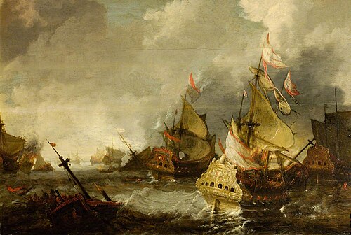 Wreck of a Dutch Fleet after Battle, , Jacob de Gruyter