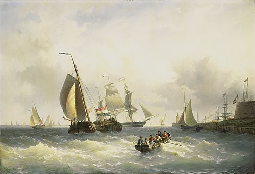 Anchorage at Bremerhaven, 1868, Willem Gruyter