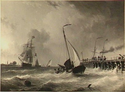 Zeegezicht, 1860, Willem Gruyter