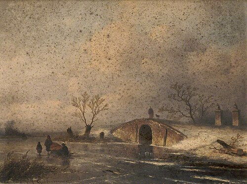 Winter Landscape, 1865, Johannes Franciscus Hoppenbrou