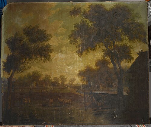Landschap met vee, , Johannes Petrus van Horstok