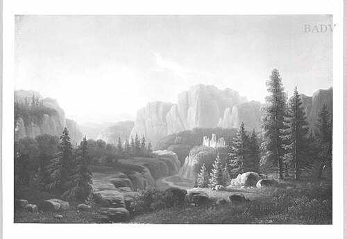 Landscape in the mountains, 1825, Willem de Klerk