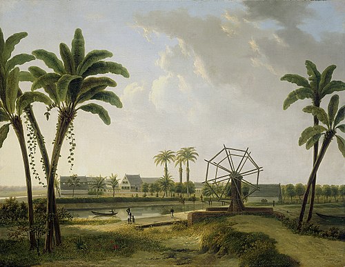 View of the Coffee Plantation Marienbosch in Surinam, 1850, Willem de Klerk