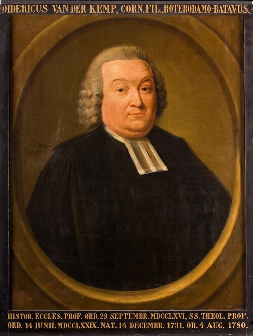 Portret van Didericus van der Kemp, hoogleraar Kerkelijke Geschiedenis en Godgeleerdheid te Leiden, 1776, Nicolaes Muys