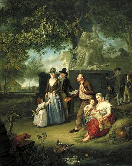 Landscape with Figures, Meant as a Portrayal of Charity, 1790, Nicolaes Muys