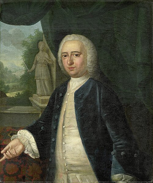 Portrait of Johan Willem Parker, Lord of Saamslag, Geersdijk, Wissekerke, Cats and Soelekerke, Burgo, 1746, Jacob Jan Nachenius