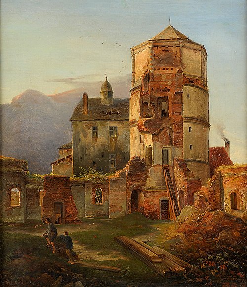 Burgruinen, 1863, Carl Adloff