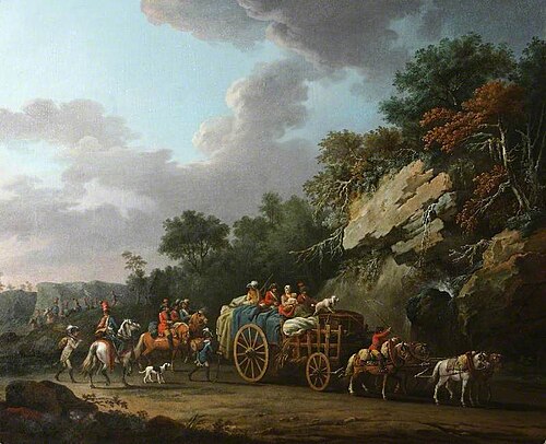 Military Troop with a Wagon, , Hippolyte Berteaux