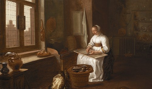 A Woman Cleaning Fish, 1647, Hercules Sanders