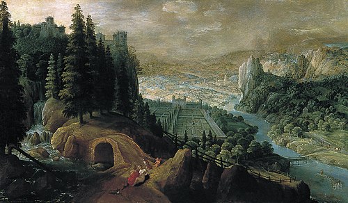 Mountainous Landscape with Venus and Adonis, 1600, Tobias Verhaecht