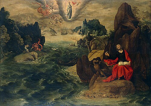Landscape with St John the Evangelist at Patmos, 1598, Tobias Verhaecht