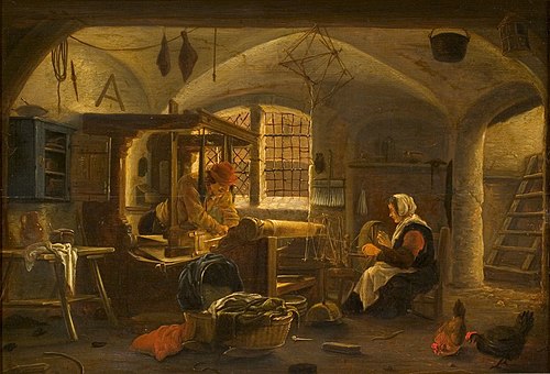 Een weverswerkplaats, 1653, Johannes Dircksz van Oudenrogg