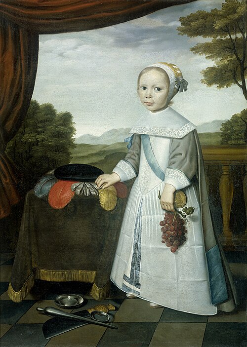 Portrait of Johannes van Rees (1662-1690/91), half-brother of Elisabeth van Oosten, as a child, 1663, Willem Jansz. Ploy