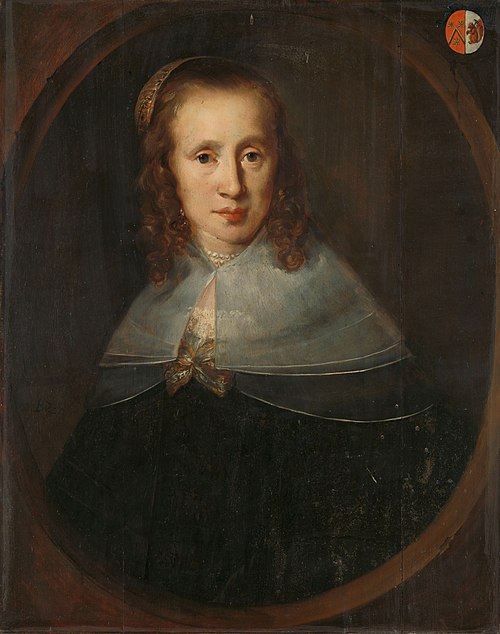 Digna de Maets. Wife of François Leydecker, 1650, Bernardus Zwaerdecroon