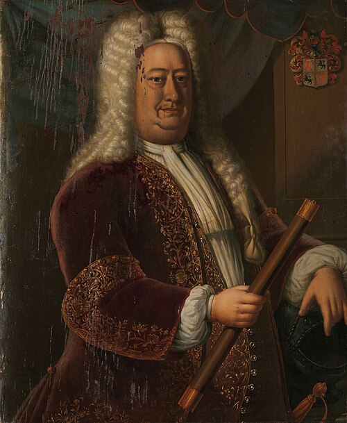 Portrait of Dirk van Cloon, Governor-General of the Dutch East Indies, 1733, Hendrik van den Bosch
