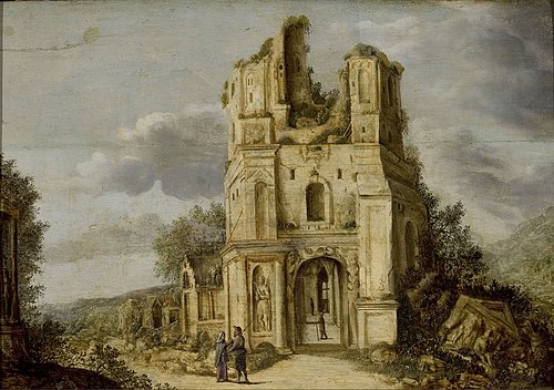 Church ruins, 1647, Matthieu Dubus