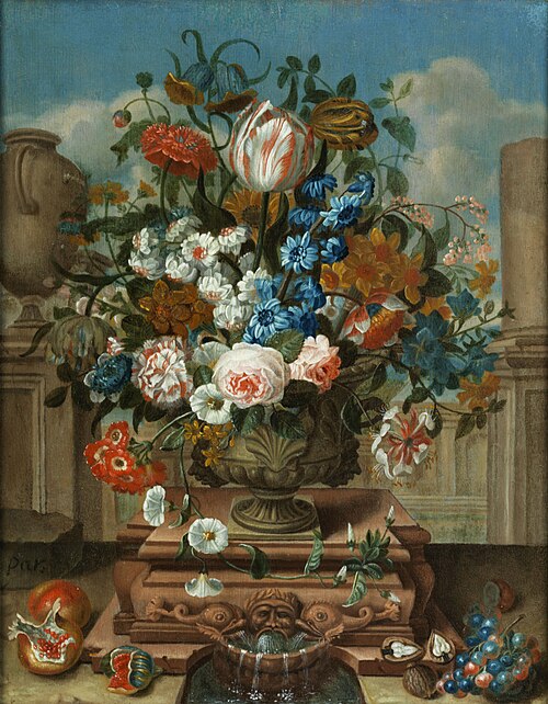 Large flower still life, 1712, Pieter Hardimé