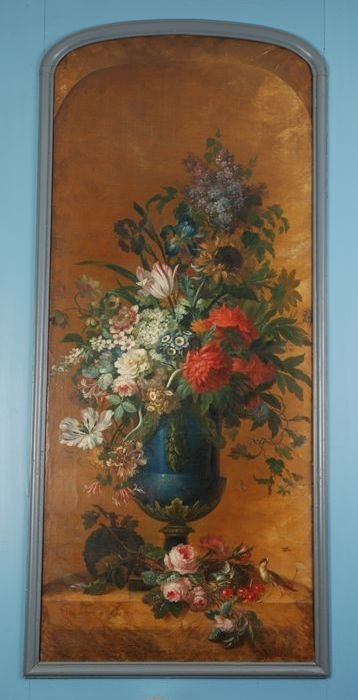 Penantstuk, vaas met bloemstuk in nis, 1803, Willem van Leen