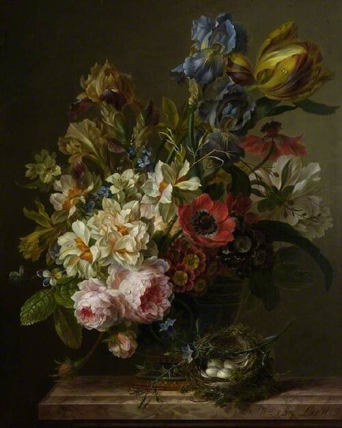 Bowl of flowers, , Willem van Leen