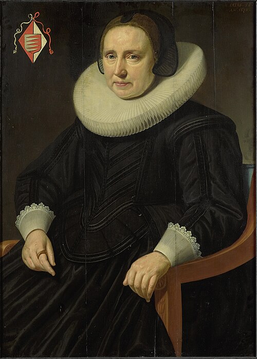Portrait of Sara Sweerts de Weert (b. 1579), second wife of Antonius Antonides van der Linden, 1636, Hendrik Meerman