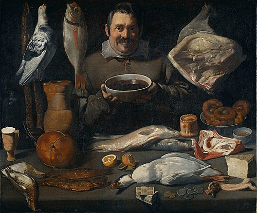 Kitchen Scene, 1617, Maitre du bodegón d'Amsterdam