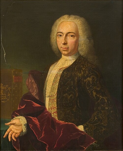 Portrait of an unknown man, 1740, B. Monmorency