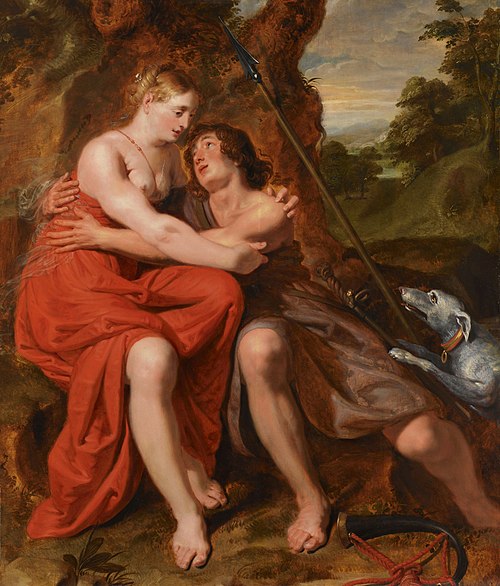 Vénus et Adonis, 1629, Josse de Pape