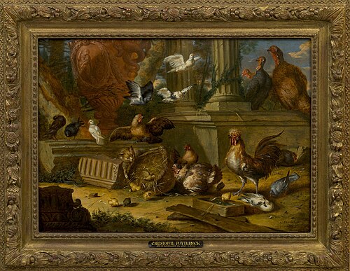 Kat en pluimvee, 1659, Christoffel Puytlinck