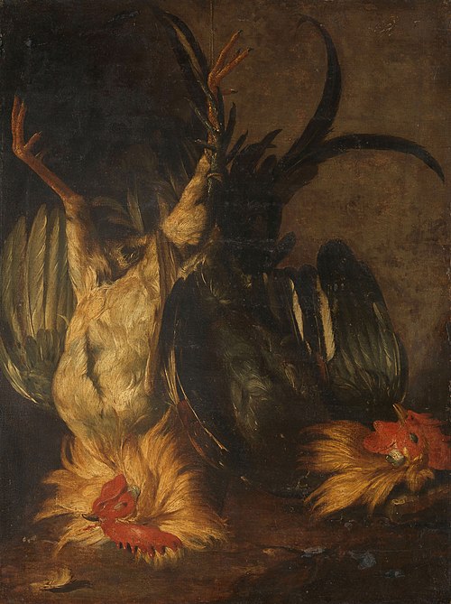 Dead roosters, 1671, Christoffel Puytlinck