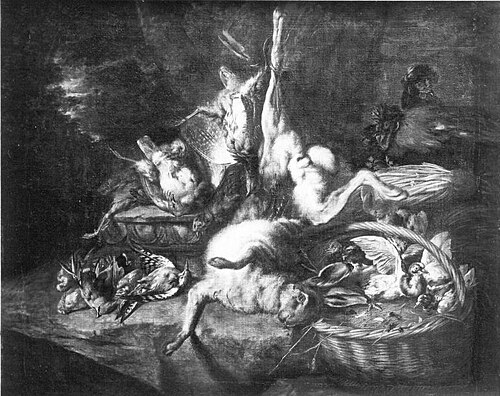 Jagdstillleben mit Wild und Geflügel, 1661, Christoffel Puytlinck