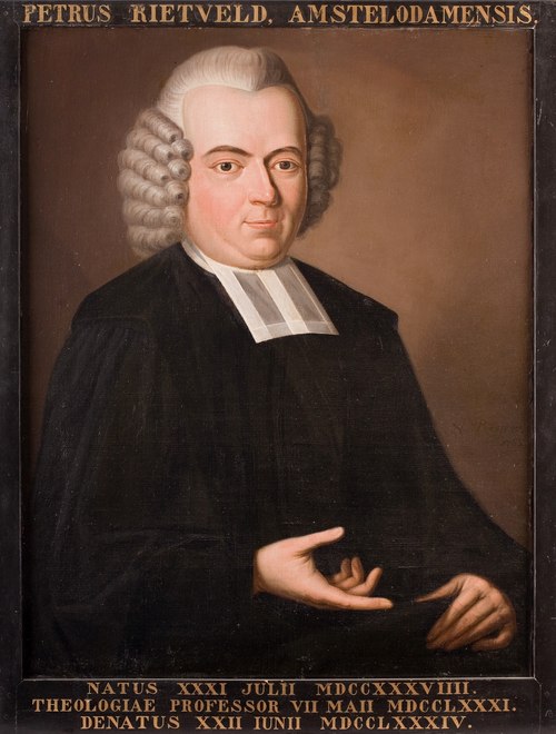 Portret van Petrus Rietveld, hoogleraar Godgeleerdheid te Leiden, 1785, Nicolaas Reyers