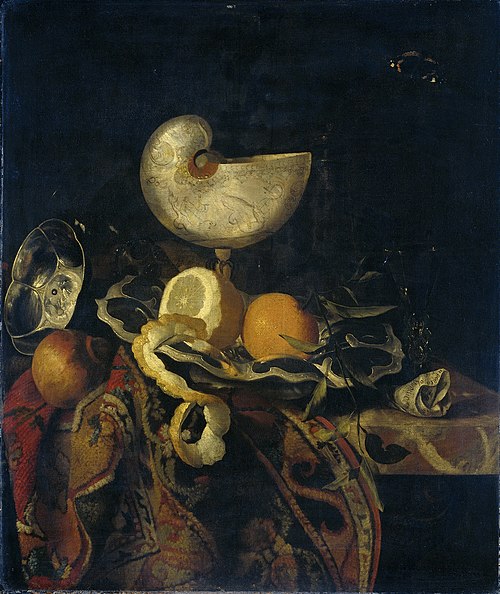 Still Life with Nautilus Cup, 1650, Frans Sant-Acker