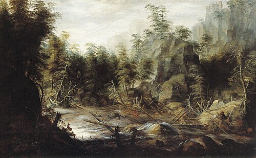 landscape with hunter, 1750, Jacob Savery