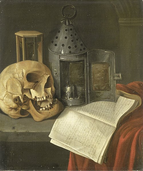 Vanitas Still Life, 1687, B. Schaak